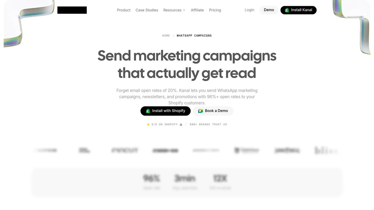 Les campagnes WhatsApp de Kanal pour Shopify, le canal de destination des audiences Instagram