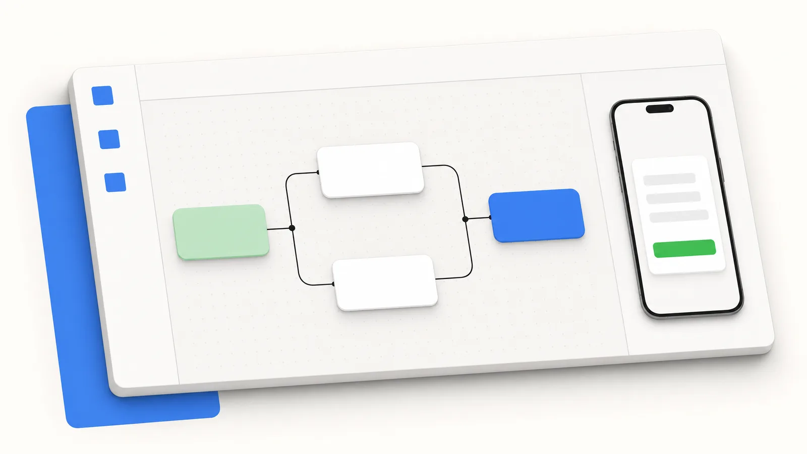 Le Flow Builder de Meta avec sa toile visuelle et un brouillon de formulaire d'inscription