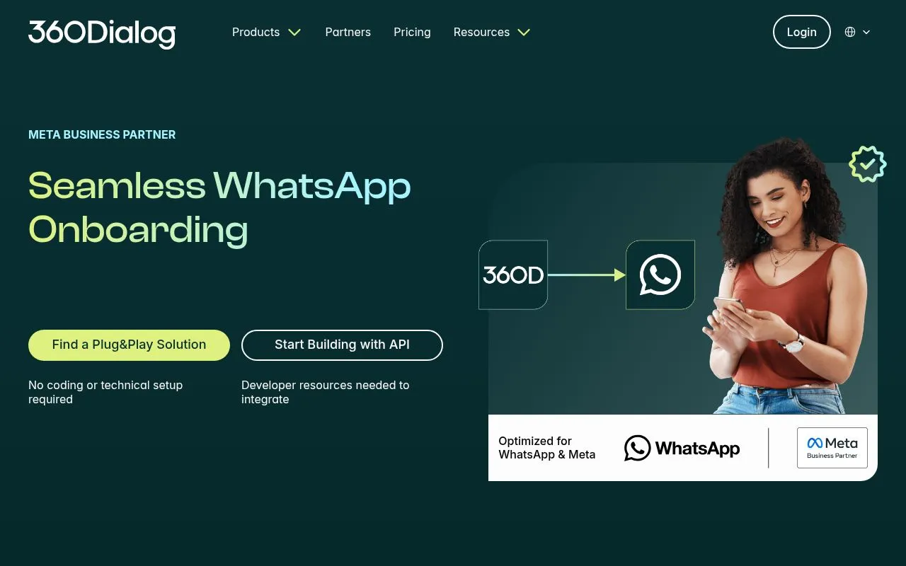 Plateforme 360dialog WhatsApp Business API