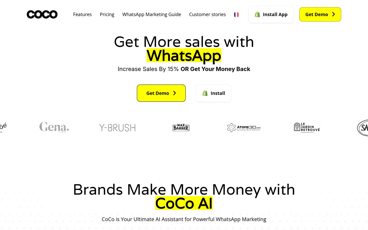 Coco AI homepage