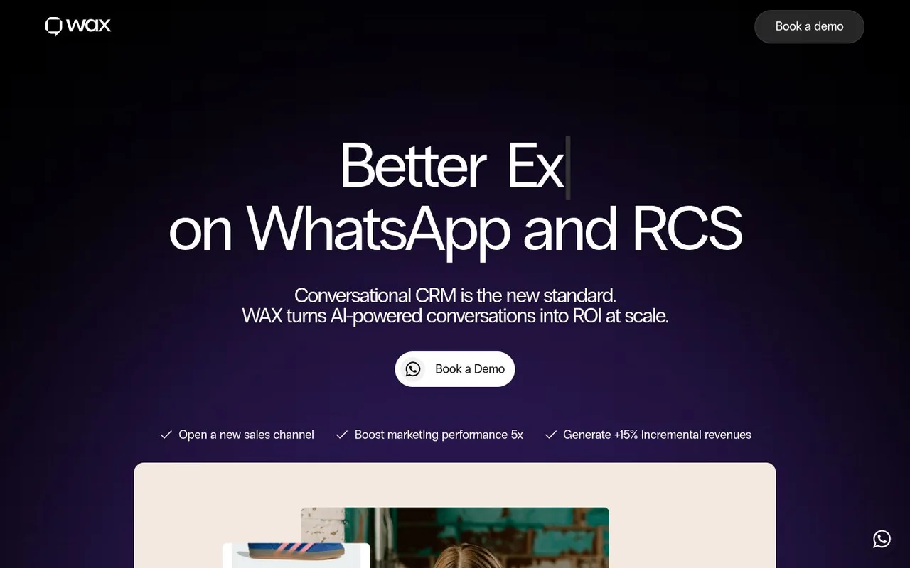 Wax homepage