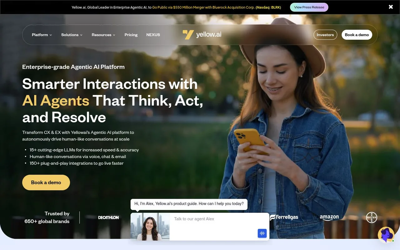Yellow.ai website