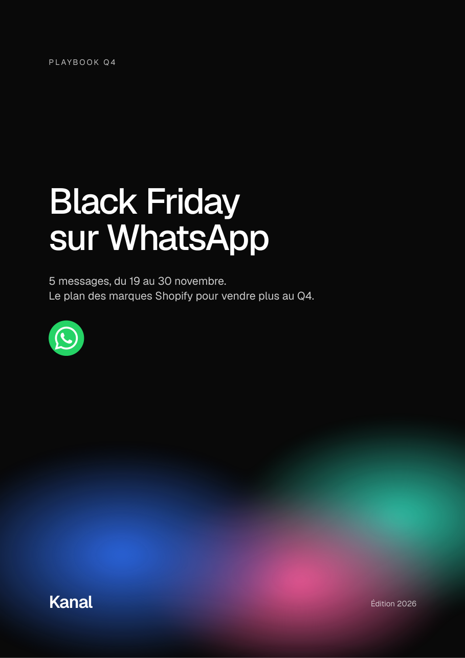 Couverture du playbook Black Friday sur WhatsApp de Kanal